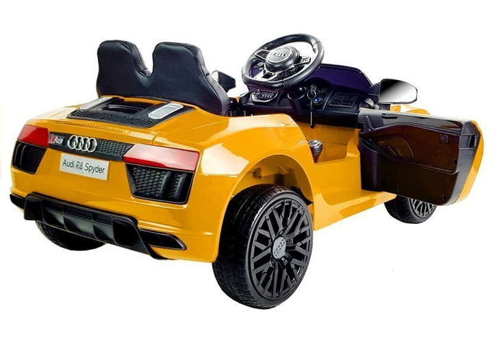 Samochód elektryczny dla dzieci Lean Toys Audi R8 Spyder lakierowany Żółty (5902808151548) - obraz 5