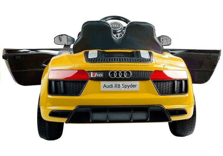 Samochód elektryczny dla dzieci Lean Toys Audi R8 Spyder lakierowany Żółty (5902808151548) - obraz 12