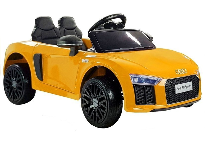 Samochód elektryczny dla dzieci Lean Toys Audi R8 Spyder Żółty (5902808151937) - obraz 2