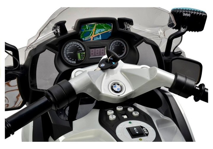Motor na akumulator dla dzieci Lean Toys BMW R1200 Policja Srebrny (5902808154891) - obraz 2