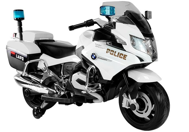 Motor na akumulator dla dzieci Lean Toys BMW R1200 Policja Biały (5902808154907) - obraz 12
