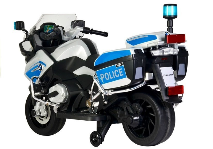 Motor na akumulator dla dzieci Lean Toys BMW R1200 Policja Srebrny (5902808154891) - obraz 13