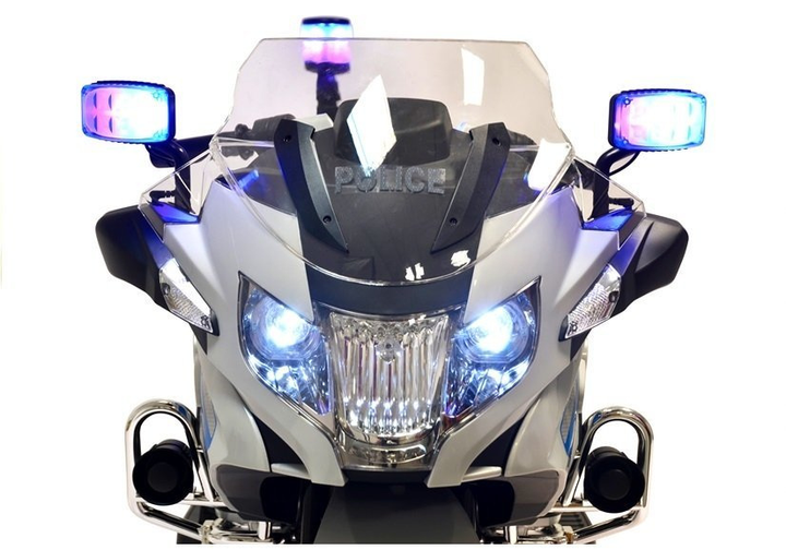 Motor na akumulator dla dzieci Lean Toys BMW R1200 Policja Srebrny (5902808154891) - obraz 17