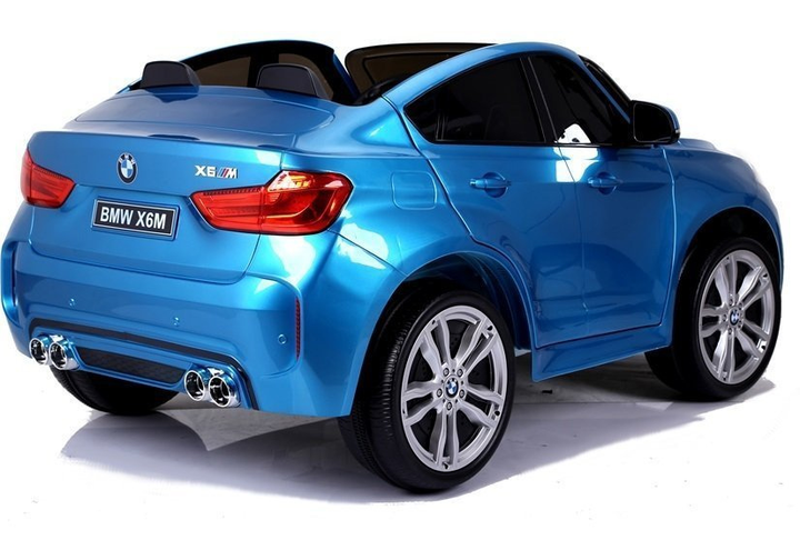 Samochód elektryczny dla dzieci Lean Toys BMW X6M lakierowany Niebieski (5902808155225) - obraz 3