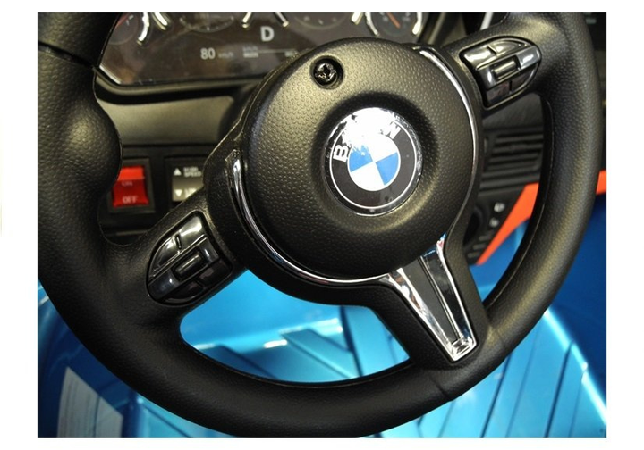 Samochód elektryczny dla dzieci Lean Toys BMW X6M lakierowany Niebieski (5902808155225) - obraz 4