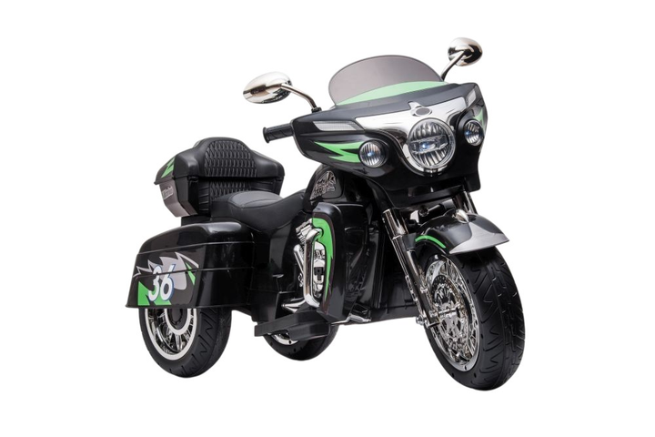 Мотоцикл на акумуляторі для дітей Lean Toys Goldwing NEL-R1800GS Триколісний Чорний (5904665995181) - зображення 1
