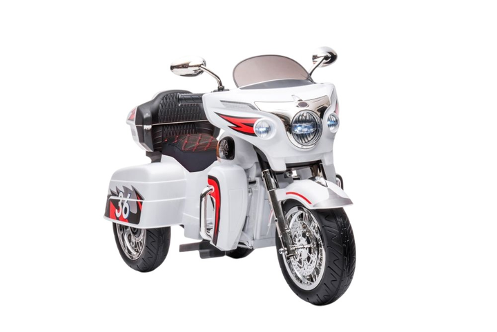 Мотоцикл на акумуляторі для дітей Lean Toys Goldwing NEL-R1800GS Триколісний Білий (5904665995174) - зображення 1