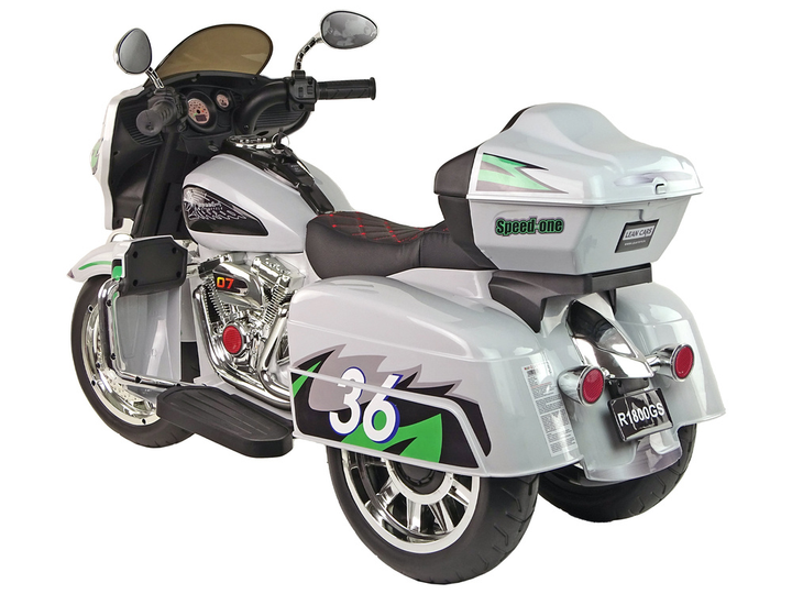 Motor na akumulator dla dzieci Lean Toys Goldwing NEL-R1800GS Trójkołowy Szary (5904665995198) - obraz 9