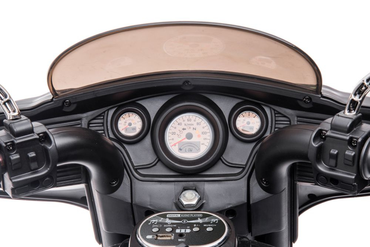 Мотоцикл на акумуляторі для дітей Lean Toys Goldwing NEL-R1800GS Триколісний Чорний (5904665995181) - зображення 9