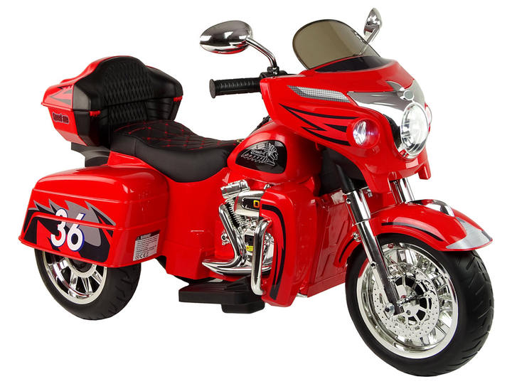 Мотоцикл на акумуляторі для дітей Lean Toys Goldwing NEL-R1800GS Триколісний Червоний (5904665995167) - зображення 1