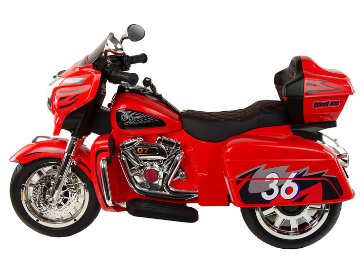 Мотоцикл на акумуляторі для дітей Lean Toys Goldwing NEL-R1800GS Триколісний Червоний (5904665995167) - зображення 2