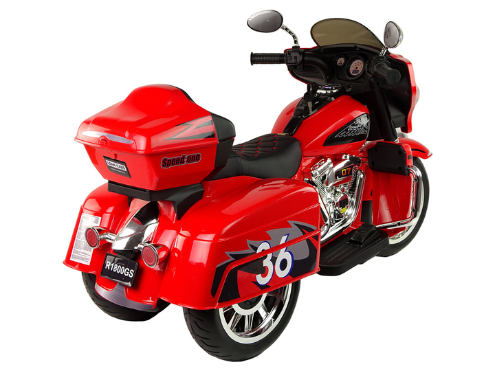 Мотоцикл на акумуляторі для дітей Lean Toys Goldwing NEL-R1800GS Триколісний Червоний (5904665995167) - зображення 4