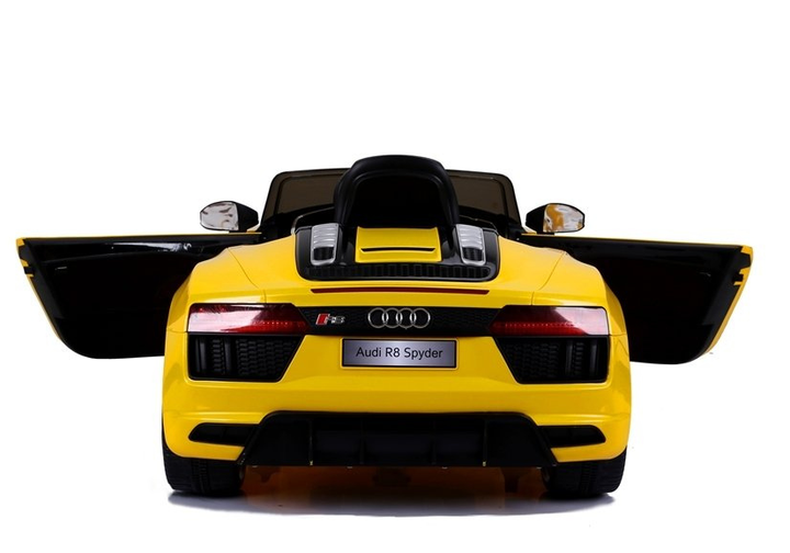 Samochód elektryczny dla dzieci Lean Toys Audi R8 JJ2198 Żółty (5907625584357) - obraz 3