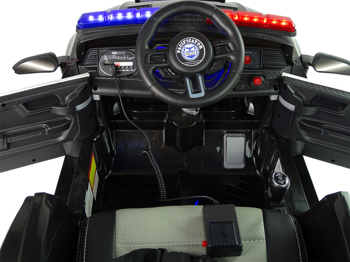 Samochód elektryczny dla dzieci Lean Toys Policja BBH0007 Czarny (5907625584487) - obraz 10