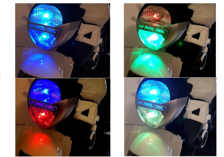 Motocykl elektryczny dla dzieci Lean Toys GTM1188 Biały (5907625584524) - obraz 2