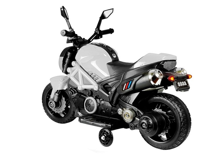 Motocykl elektryczny dla dzieci Lean Toys GTM1188 Biały (5907625584524) - obraz 4