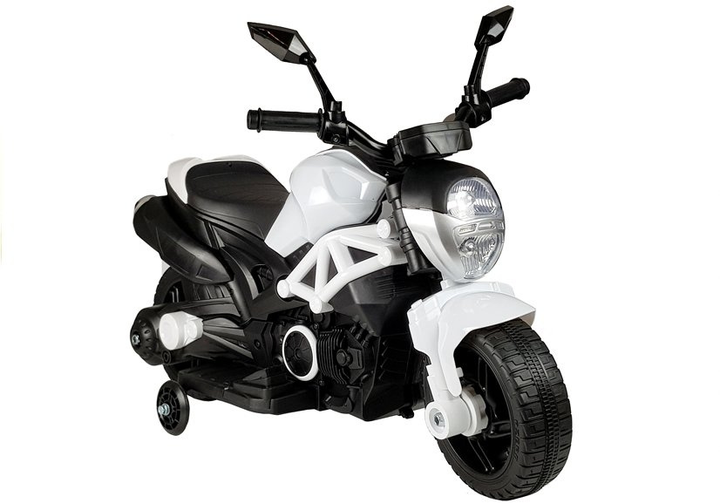 Motocykl elektryczny dla dzieci Lean Toys GTM1188 Biały (5907625584524) - obraz 7