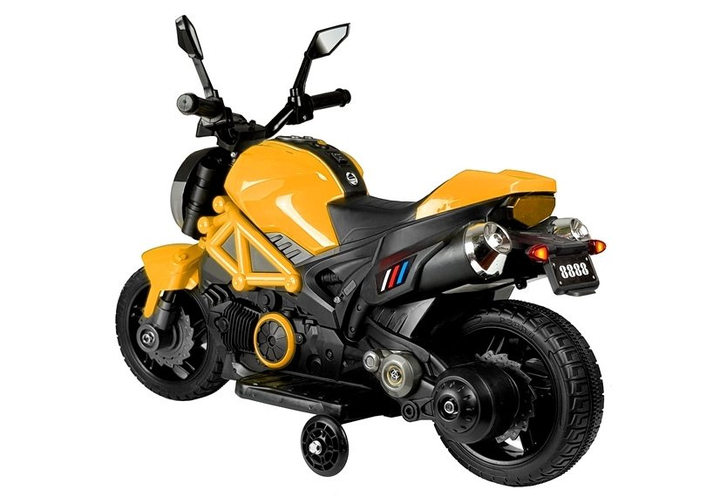 Електромотоцикл для дітей Lean Toys GTM1188 Жовтий (5907625584555) - зображення 8