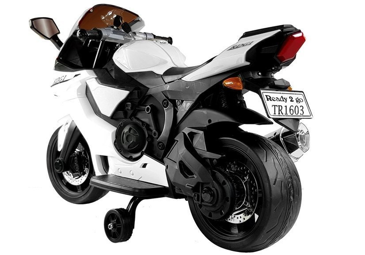Motocykl elektryczny dla dzieci Lean Toys TR1603 Biały (5908275993247) - obraz 6