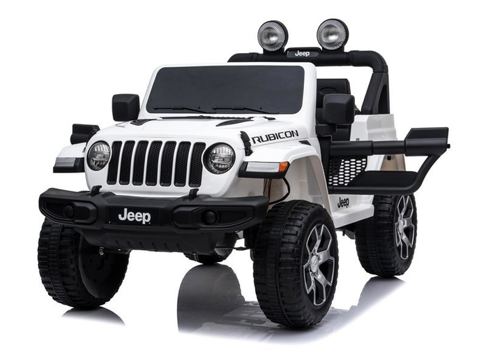 Samochód elektryczny dla dzieci Lean Toys Jeep Wrangler Rubicon 4x4 Biały (5908275996729) - obraz 2