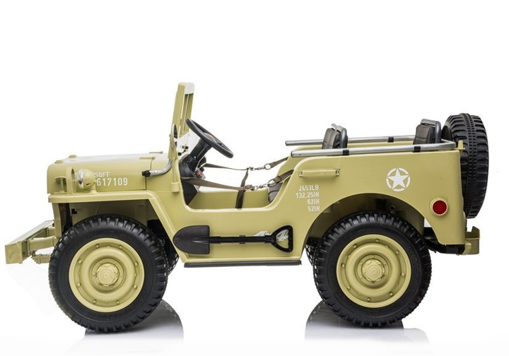 Samochód elektryczny dla dzieci Lean Toys JH101 Khaki (5908275999737) - obraz 3