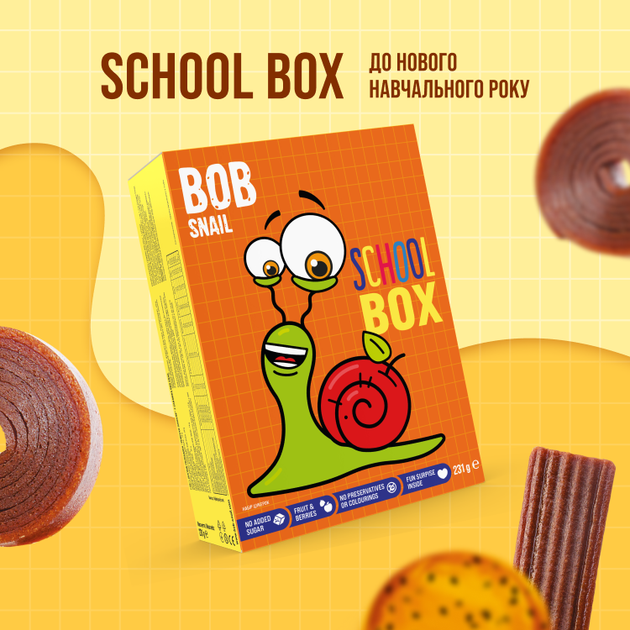 Набор конфет Bob Snail School Box с игрушкой 231 г (4820219349488) - изображение 2