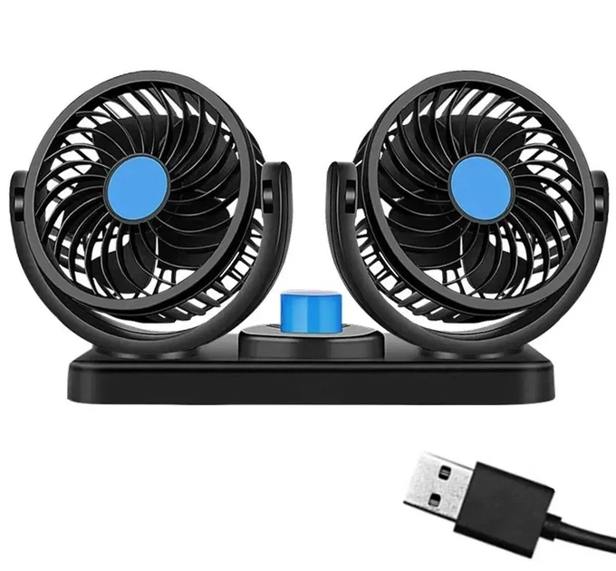 Двойной вентилятор с регулировкой мощности от USB DOUBLE-HEADED VEHICLE FAN CZ-212 OM227 - Фото 1 Двойной вентилятор с регулировкой мощности от USB DOUBLE-HEADED VEHICLE FAN CZ-212 OM227 - изображение 1
