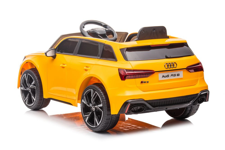 Електромобіль для дітей Lean Toys Audi RS6 BRD-2118 Жовтий (5904665995945) - зображення 4