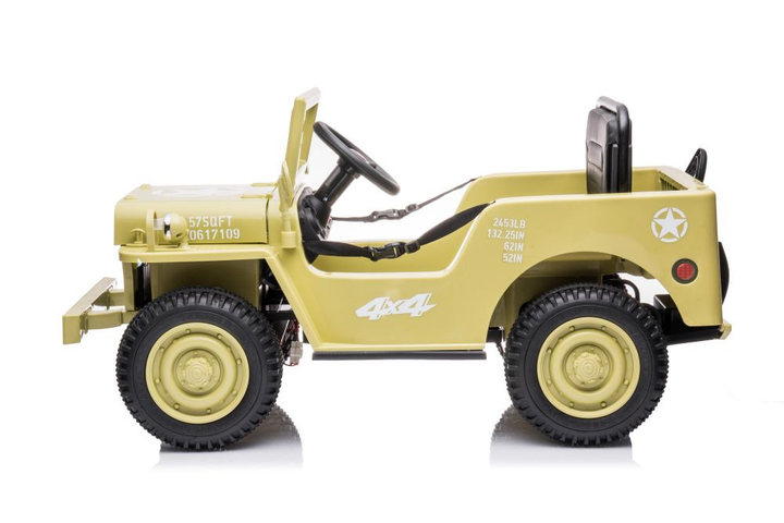 Samochód elektryczny dla dzieci Lean Toys JH-103 4x4 Khaki 14973 (5905515354523) - obraz 4