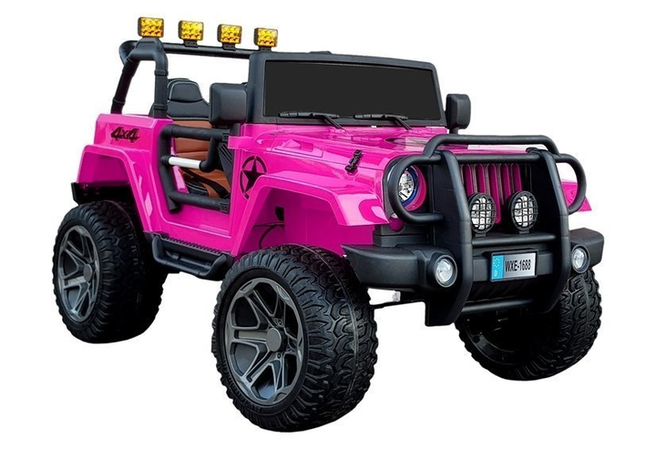 Samochód elektryczny dla dzieci Lean Toys WXE-1688 Strong 4x4 Różowy (5905991009085) - obraz 1