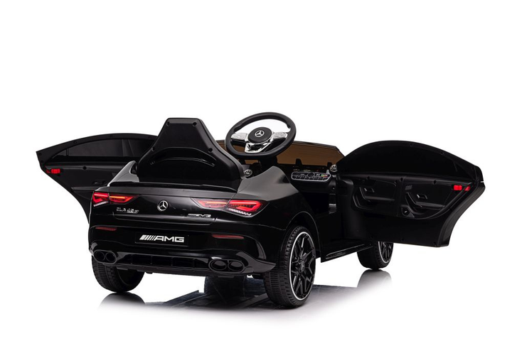 Samochód elektryczny dla dzieci Lean Toys Mercedes CLA 45s AMG 4x4 lakierowany Czarny (5905991011620) - obraz 4