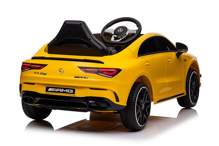 Samochód elektryczny dla dzieci Lean Toys Mercedes CLA 45s AMG 4x4 Żółty (5905991011590) - obraz 12