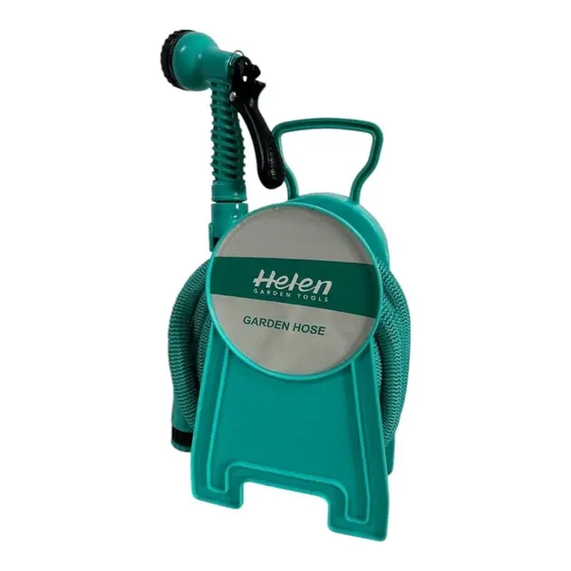 Шланг поливальний 15 м з котушкою і розпилювачем з 7 режимами Helen Garden Tools шланг садовий, що розтягується - зображення 3