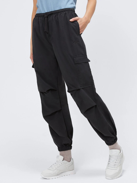 Spodnie cargo damskie Reebok Wde Cargo Pant 100205878 XL Czarne (1200143852293) - obraz 1