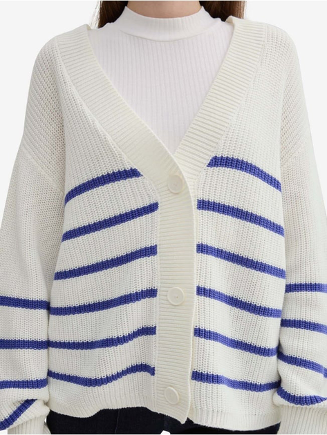 Кардиган жіночий Tom Tailor 1043311 L Білий/Синій (4067672996822) - зображення 4