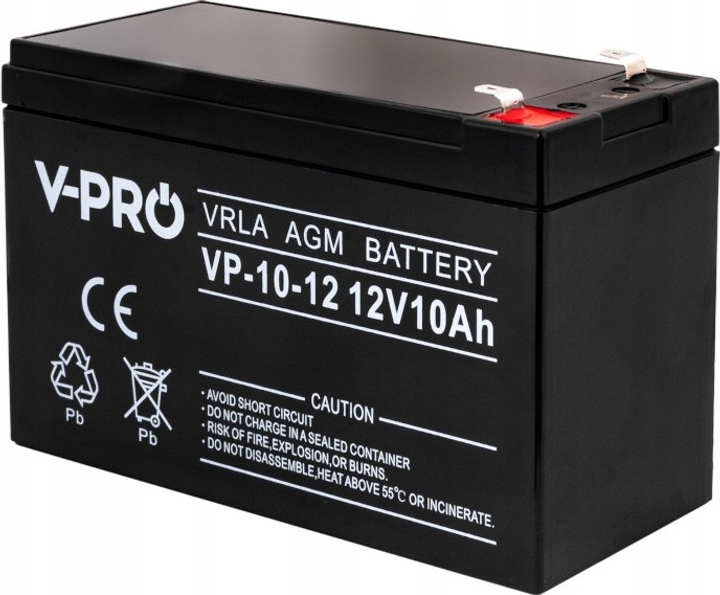 Akumulator Volt Polska AGM OPTI 12V 10 Ah (6AKUV010AG) - obraz 1