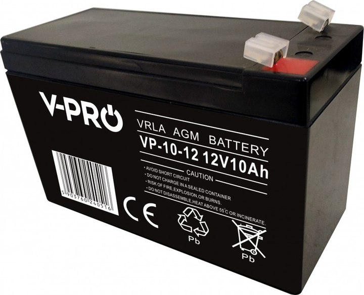 Akumulator Volt Polska AGM VPRO 12V 10 Ah (6AKUAGM010) - obraz 2