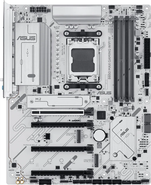 Материнська плата Asus B850 MAX Gaming Wi-Fi W (sAM5, AMD B850, PCI-Ex16) (90MB1M10-M0EAY0) - Фото 1 Материнська плата Asus B850 MAX Gaming Wi-Fi W (sAM5, AMD B850, PCI-Ex16) (90MB1M10-M0EAY0) - зображення 1