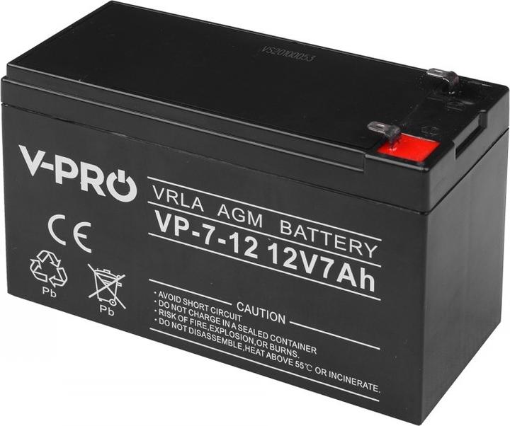 Акумуляторна батарея Volt Polska AGM VPRO 12V 7 Ah (6AKUAGM007) - зображення 1