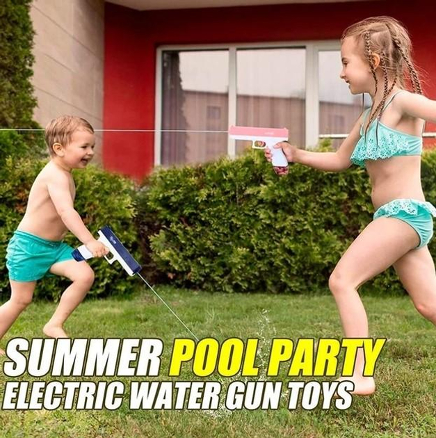 Водяний пістолет UKBOO акумуляторний електричний Water Gun Glock, 2 обойми, рожевий ( LK-1- P) - зображення 7