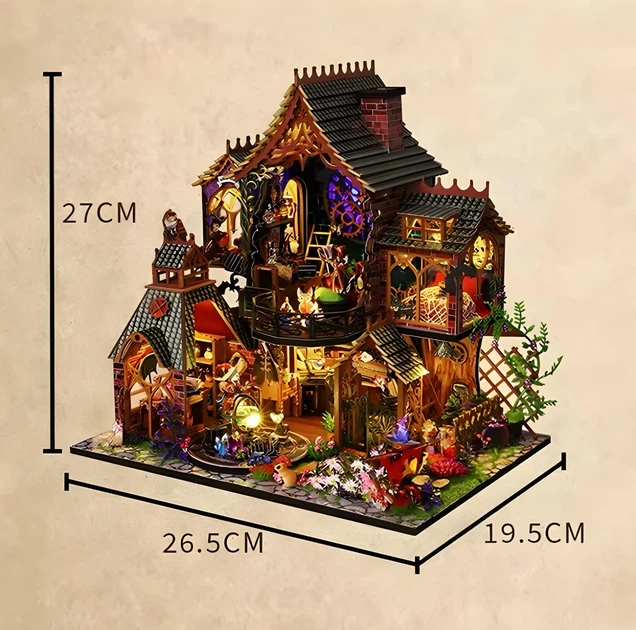 Конструктор Румбокс будиночок у магічному лісі, DIY House для самостійного збирання, конструктор для збирання будиночку 3Д - изображение 6