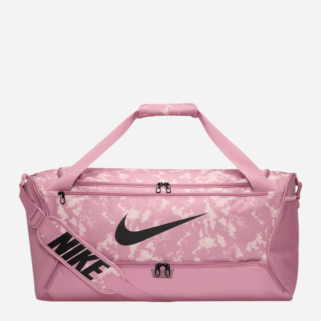 Спортивна сумка жіноча Nike Nk Brsla M Duff - 9.5 Aop Sp25 HJ8248-699 Рожева (197602751987) - зображення 1