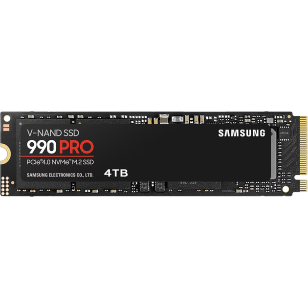Твердотельный накопитель Samsung 990 PRO 4TB M.2 PCIe 4.0 для ноутбука или ПК MZ-V9P4T (MZ-V9P4T0BW) - Фото 1 Твердотельный накопитель Samsung 990 PRO 4TB M.2 PCIe 4.0 для ноутбука или ПК MZ-V9P4T (MZ-V9P4T0BW) - изображение 1