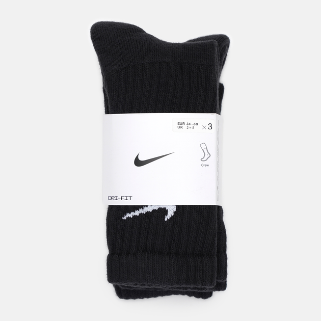Набір чоловічих шкарпеток 3 пари Nike U Nk V Cush Crew 3P Value 108 SX4508-001 42-46 (L) Чорний (685068091407) - зображення 4