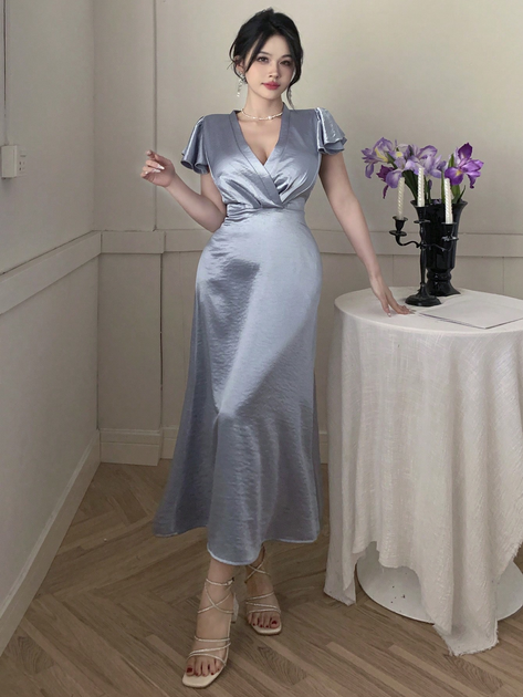 Сукня жіноча SHEIN GD-00206831 L Синя від Rozetka на платформі USKIDKA Акція на Сукня жіноча SHEIN GD-00206831 L Синя від Rozetka
