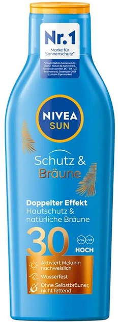 Бальзам для засмаги Nivea Sun Protect & Bronze активізація природної засмаги SPF 30 200 мл (9005800386355) - зображення 1