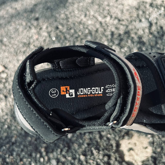 Сандалі для хлопчиків Jong Golf спортивні на липучках сірі 31р - зображення 10