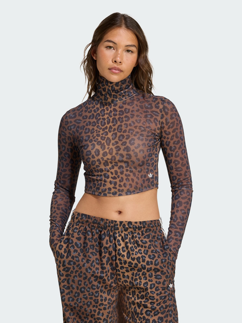 Гольф-водолазка жіноча Adidas Originals Leopard JW2772 XS Коричнева (4068811957513) - зображення 1