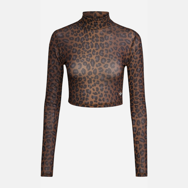 Гольф-водолазка жіноча Adidas Originals Leopard JW2772 XS Коричнева (4068811957513) - зображення 6