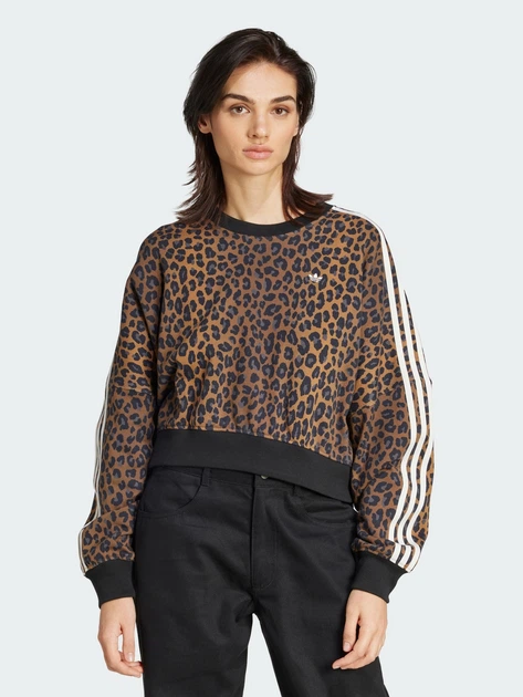 Свитшот женский Adidas Originals Leopard JW7303 M Коричневый